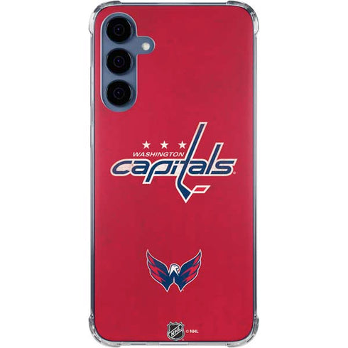 NHL Washington Capitals Distressed Galaxy S24 Clear Case